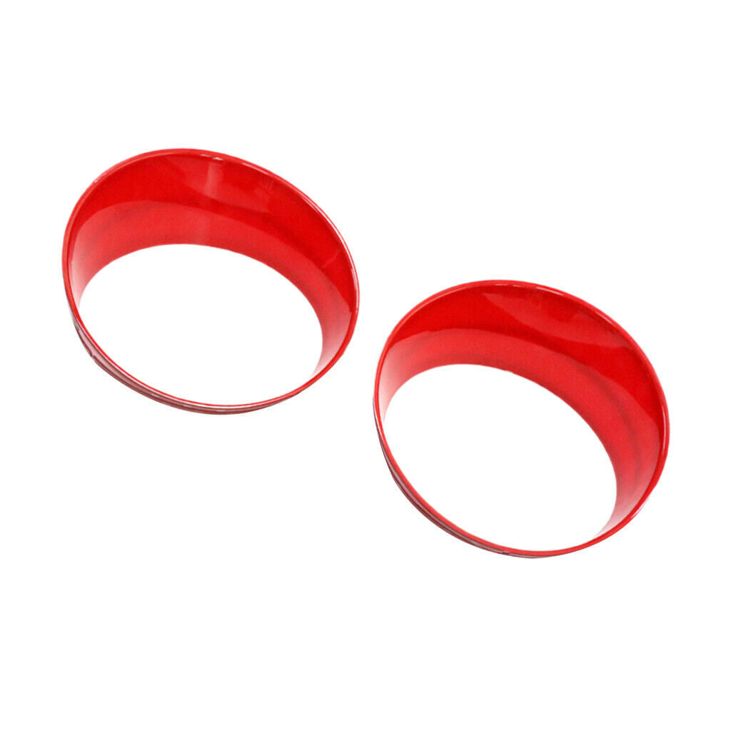 Pair ABS Head Lamp Cover Frame Headlight Decor Trim For Jeep Wrangler JL