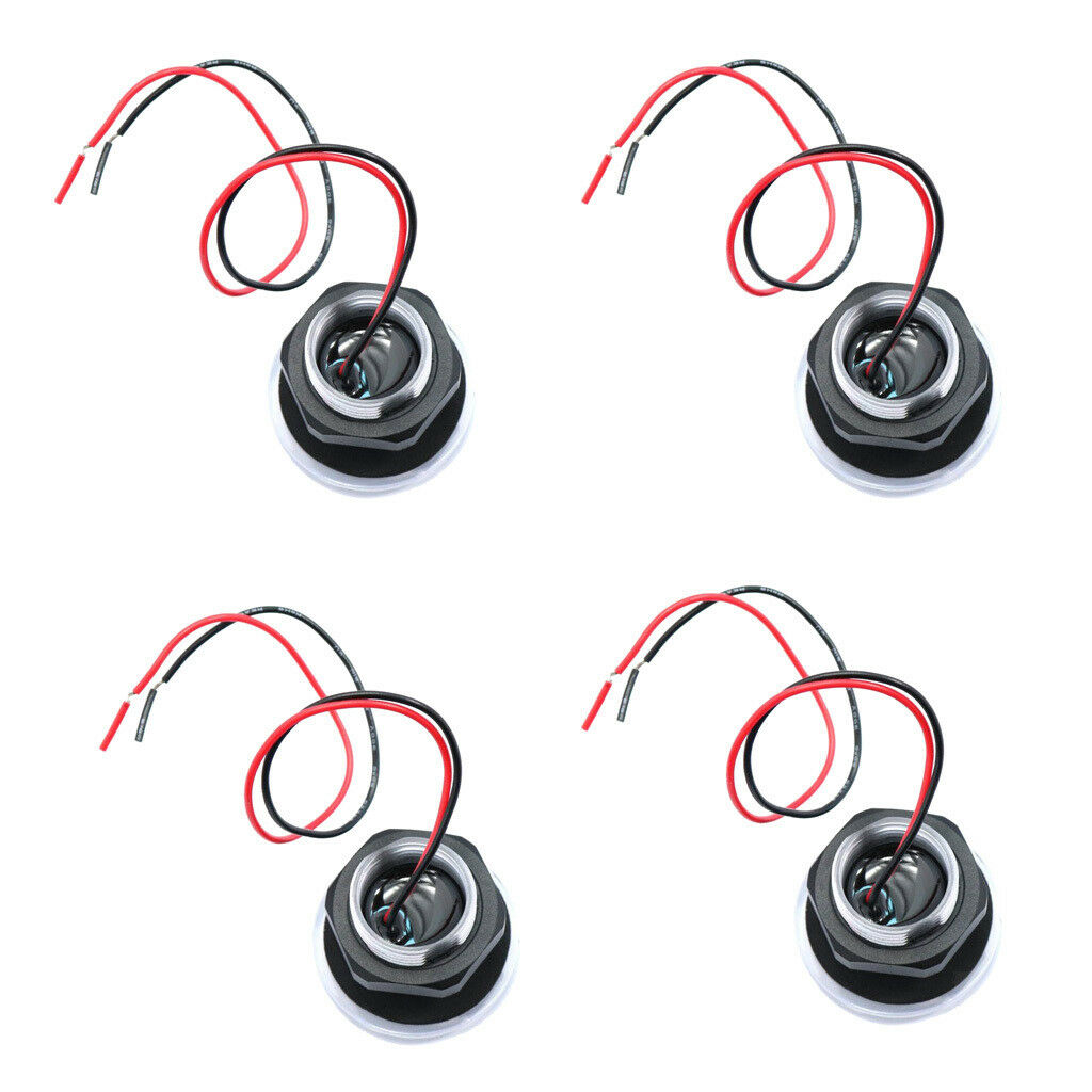 4 Pieces Car Marine Boat Yacht Blue LED Deck Step Stair Lights 12V