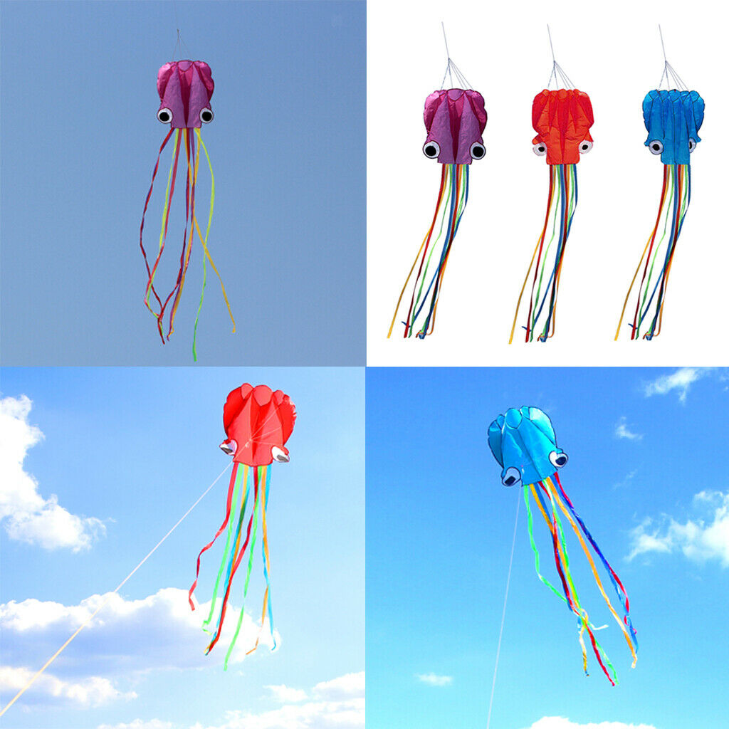 3 Pieces Software Octopus Flying Kite for Kids Sports Activity Toys Gift