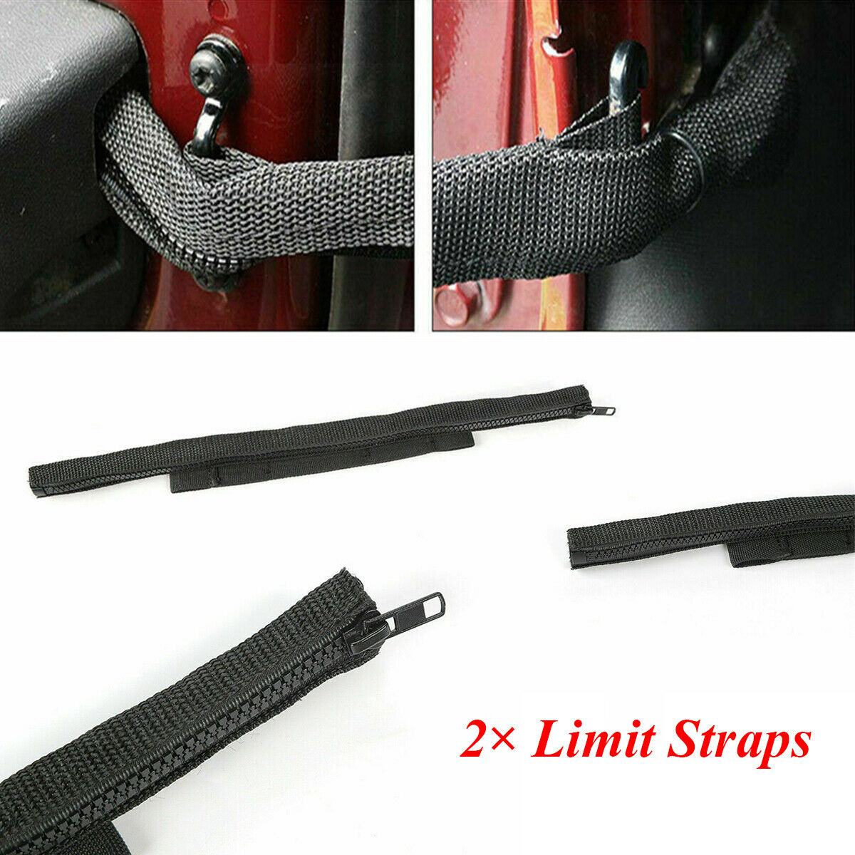 2 × Door Limiting Straps Scratch Resistant Protection Cover For Jeep Wrangler JK