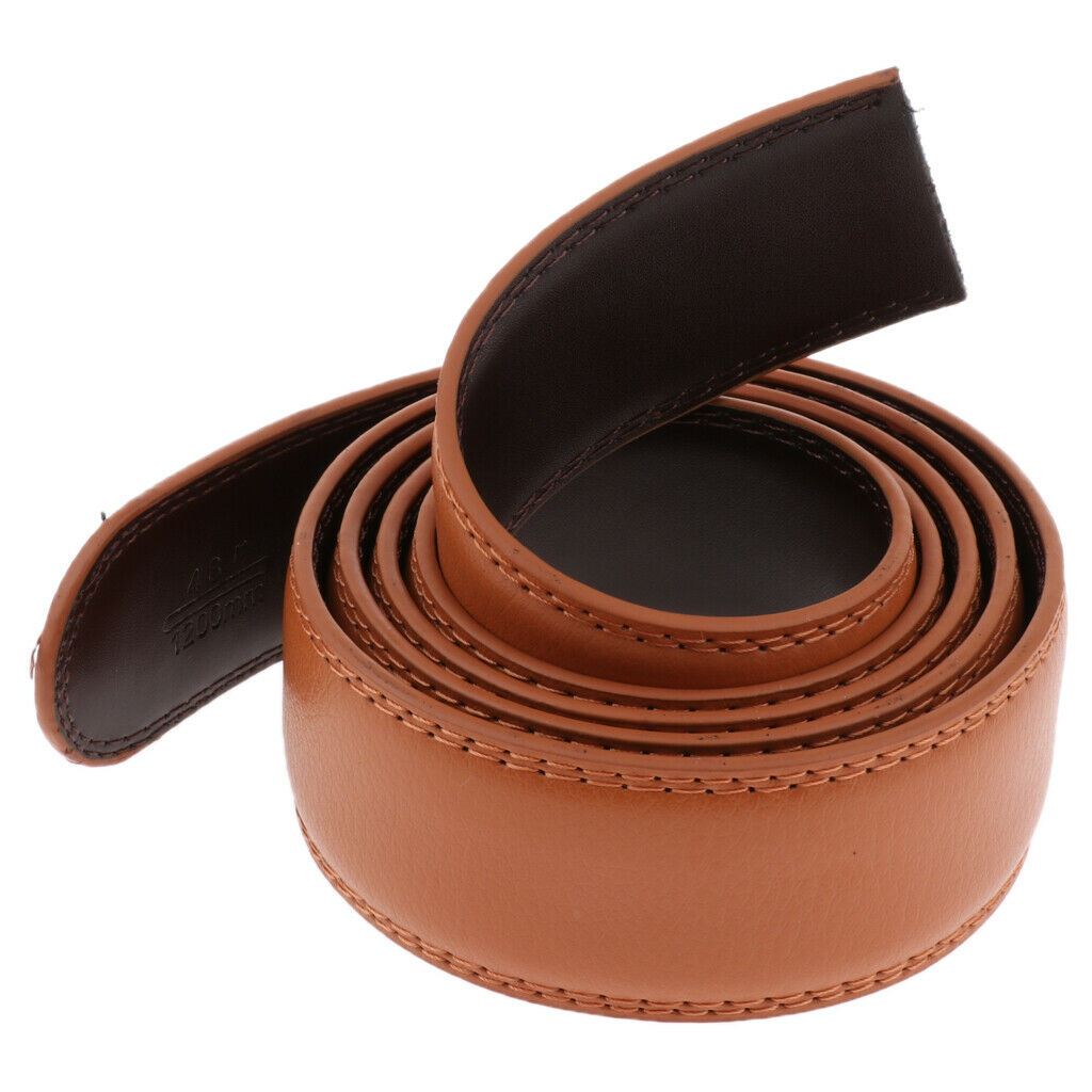 2Pcs Interchangeable Belt Leather Belt Leather Belt for Automatic Belt Buckle,