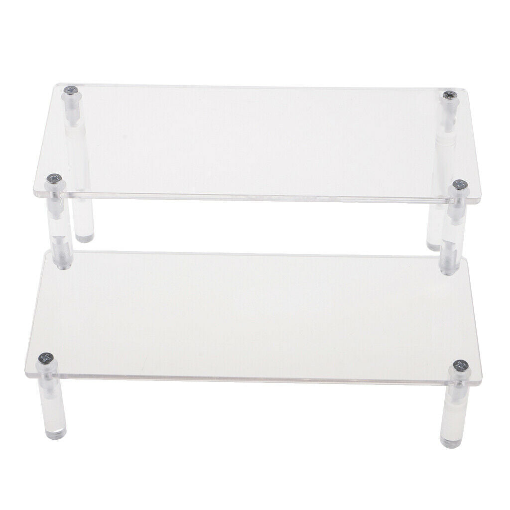 2-Tier Acrylic Character Car Toys Display Rack Stand Holder DIY Assembly