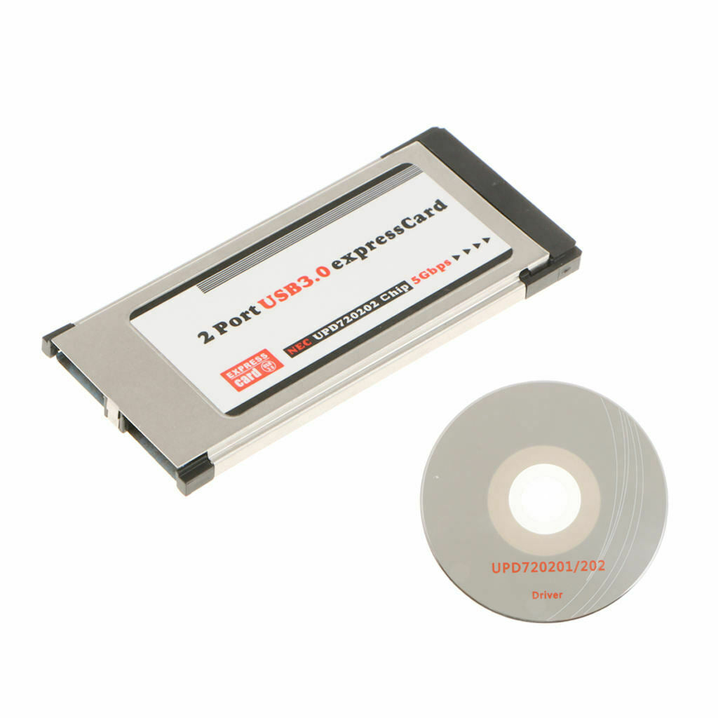 2 Port ExpressCard 34mm SuperSpeed USB3.0 Express Card Adapter Controller for