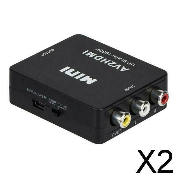 2X  RCA AV to HDMI Converter Composite CVBS Video Adapter 720p 1080p Wii  SNES