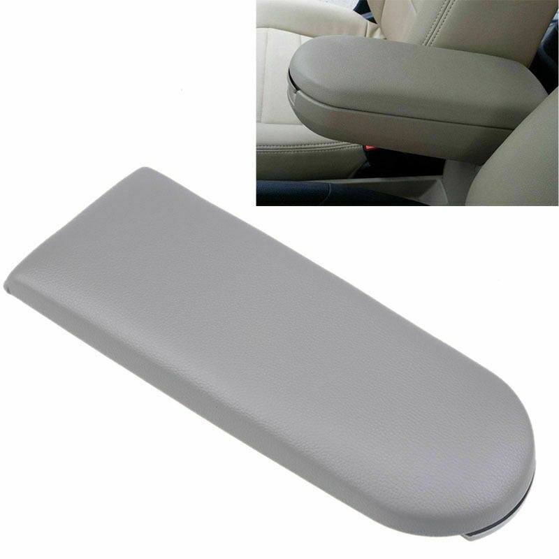 For VW Volkswagen Car Center Console Armrest Cover Lid Parts Grey Leather New