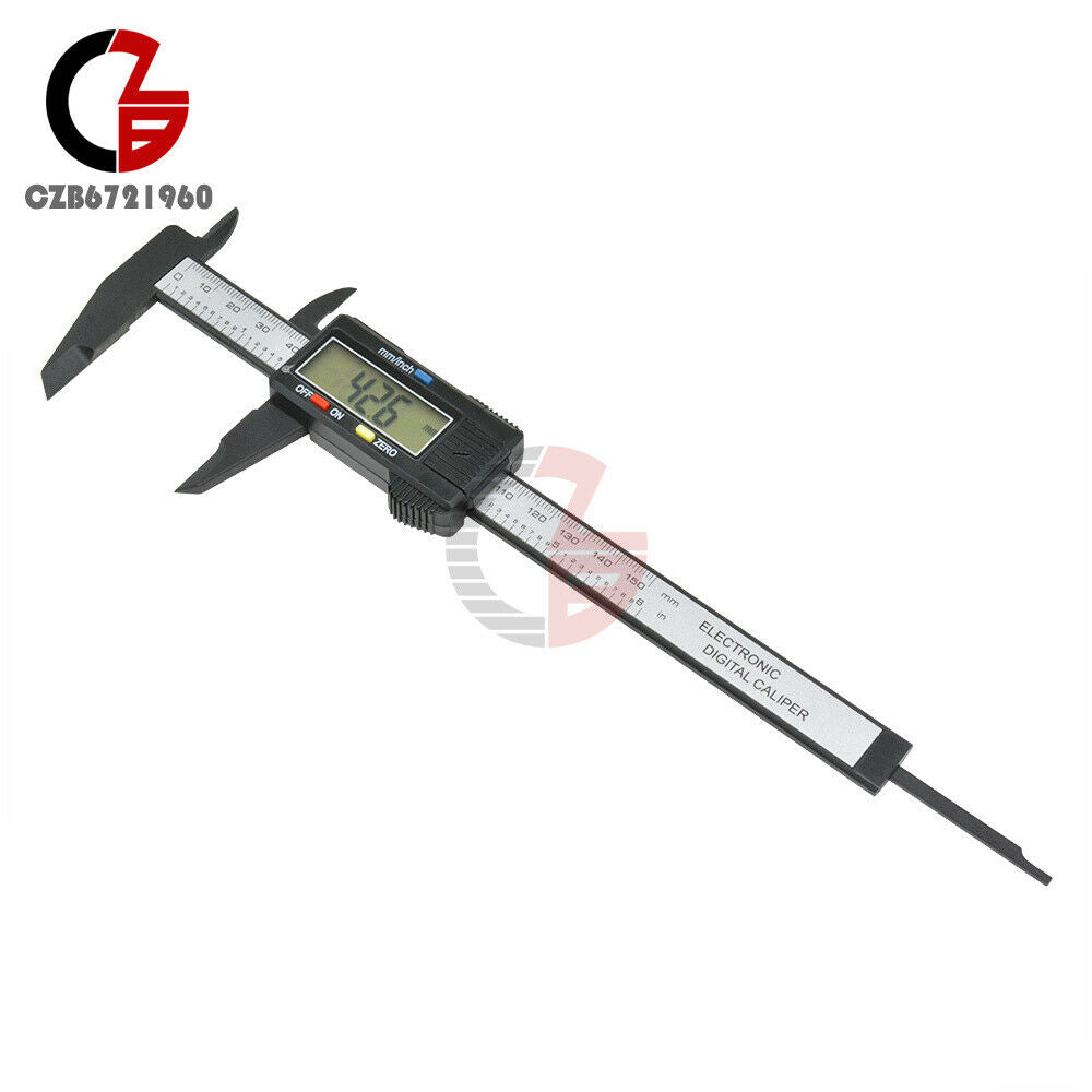 0-150mm LCD Digital Electronic Carbon Fiber Vernier Caliper Gauge Micrometer