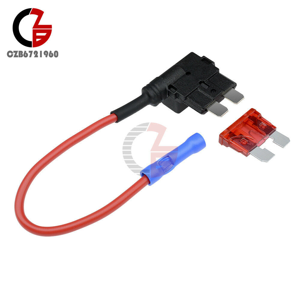 12V TAP Adapter Standard ATM APM Auto Blade Fuse Holder Car Add-a-circuit Fuse