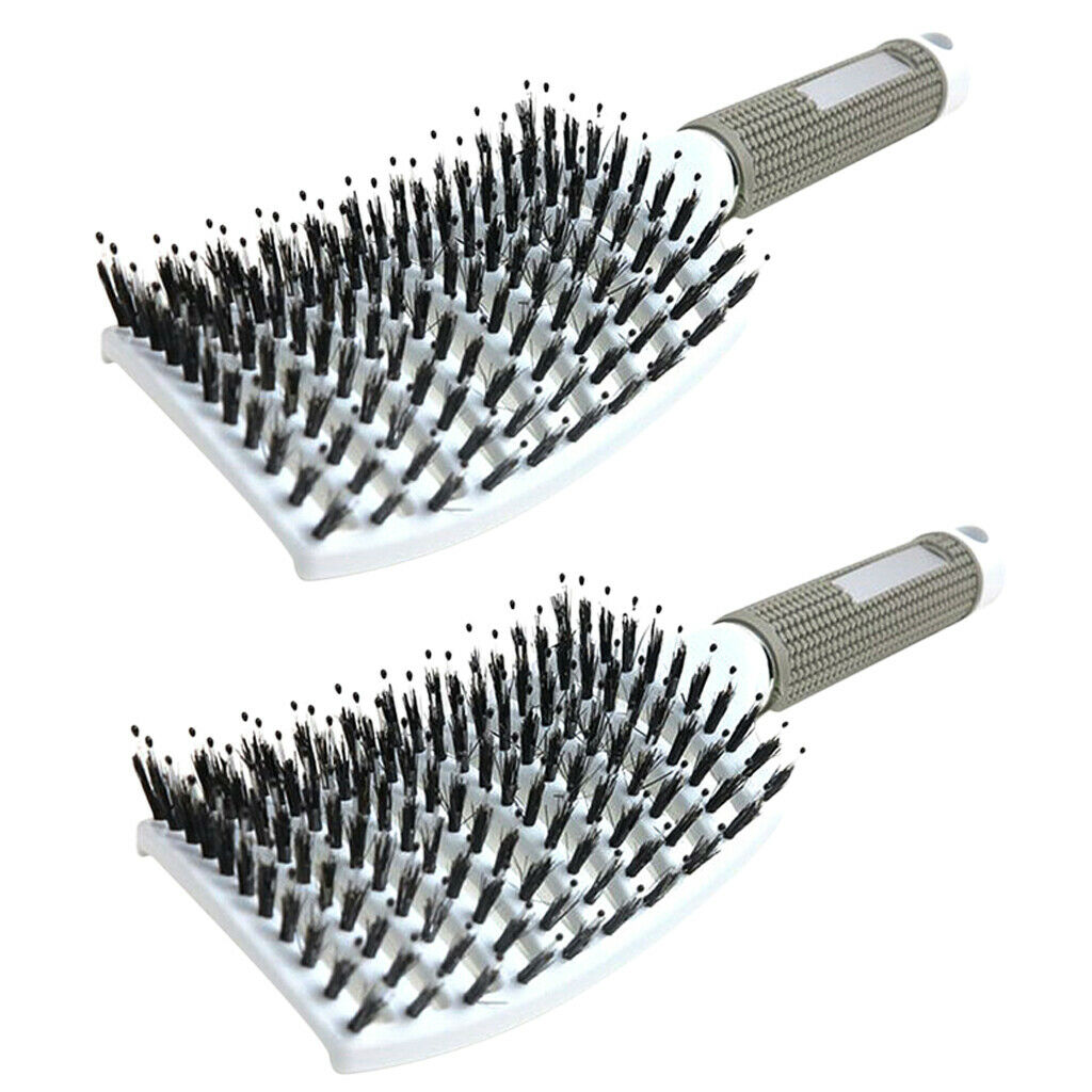 2Pcs Hair Comb Massage Body Scalp Detangle Hairbrush Brush Women Wet