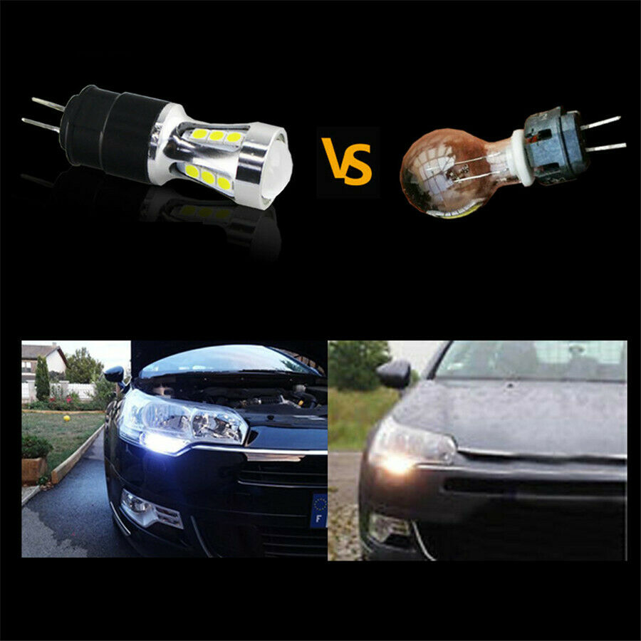 2 Pcs Bright White LED DRL IP67 For Citroen C5 &Peugeot Replace hp24w G4 Bulbs