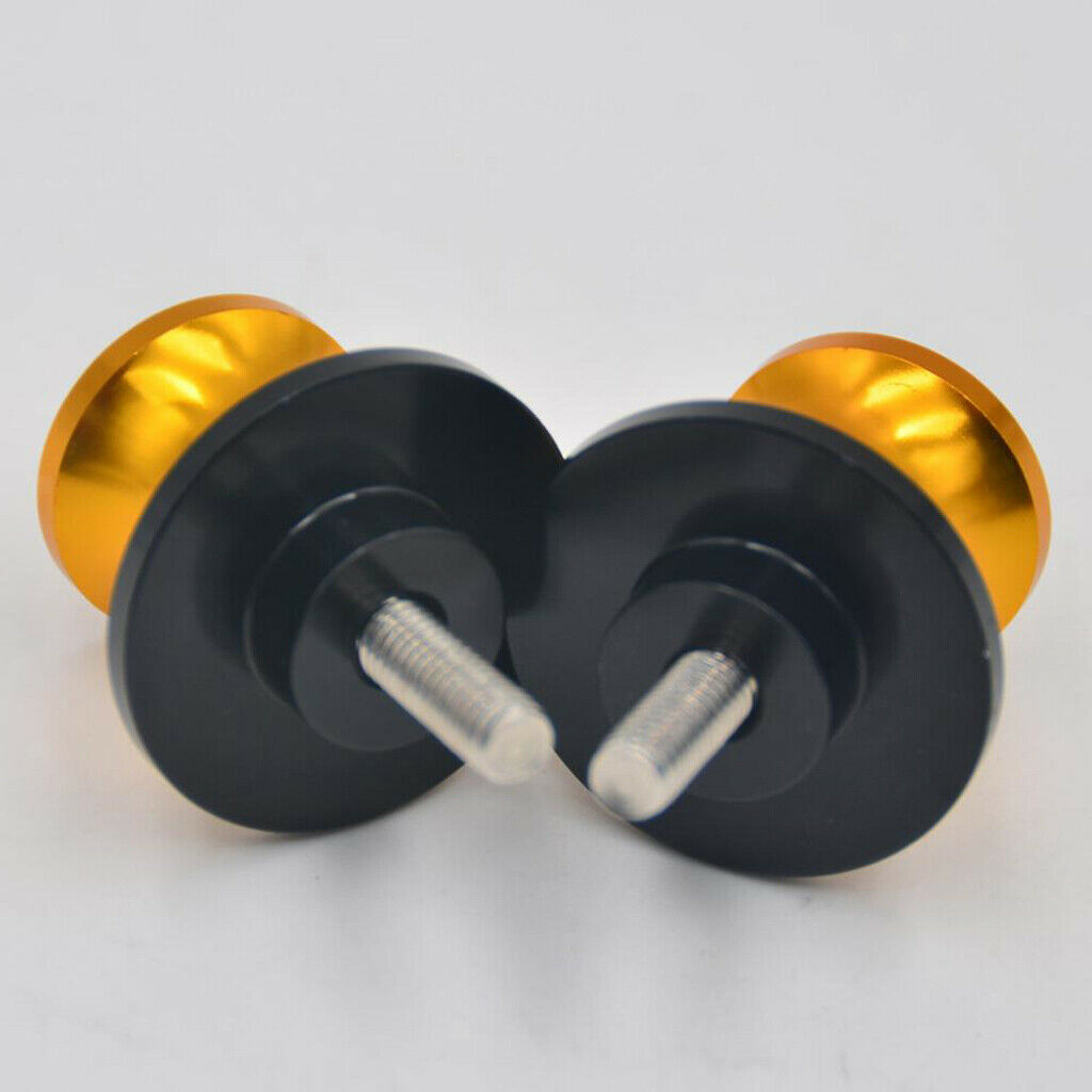 Pair 6mm Aluminum Swingarm Swing Arm Sliders Bobbins Screws For Motorcycle