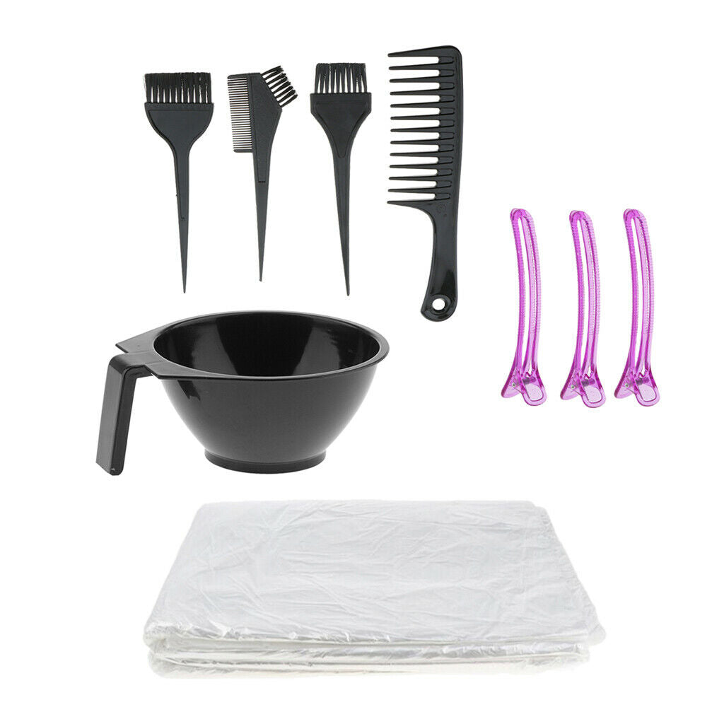Heat-resistant Hair Dyeing Mixing Comb with 100 Hair Gown for Hairdressing