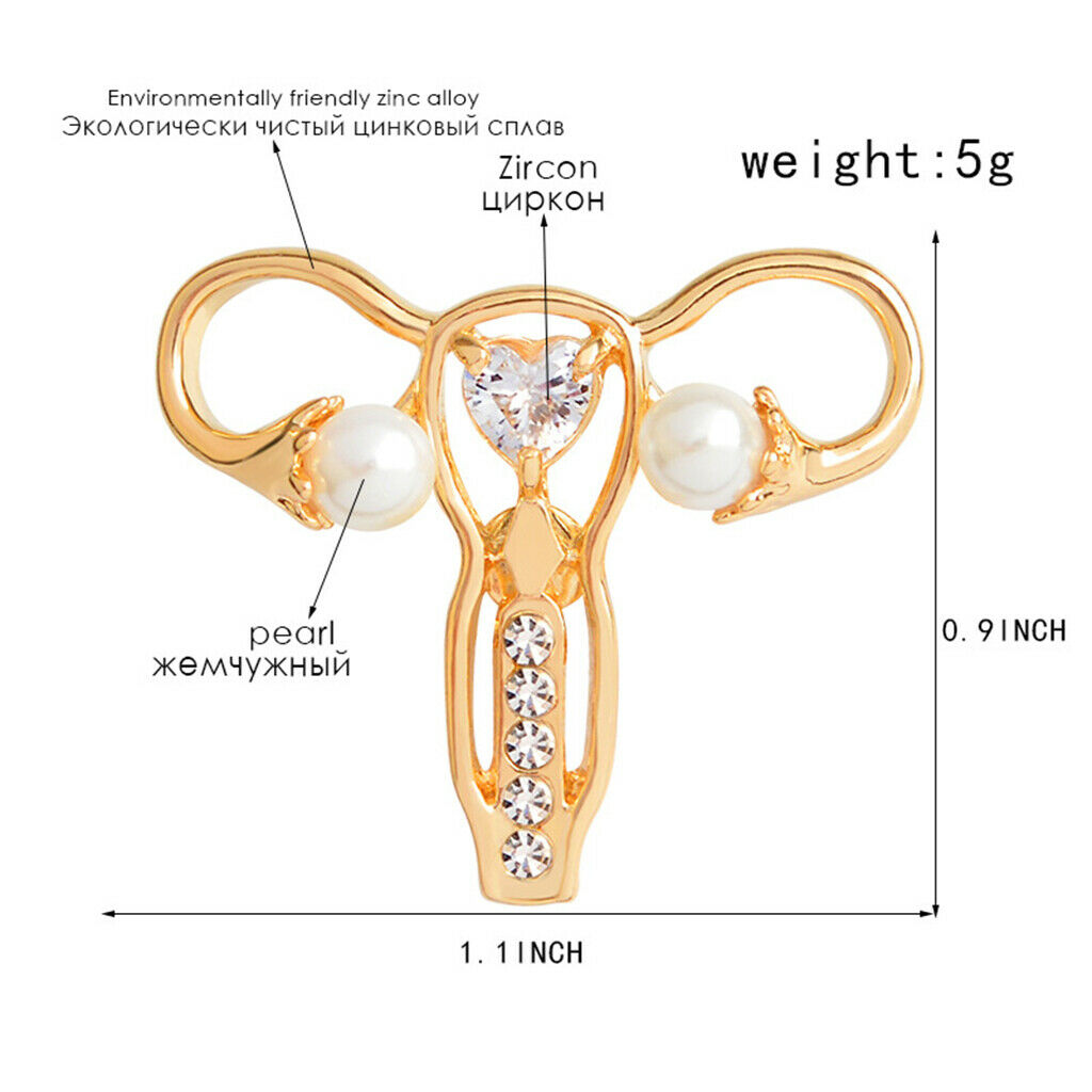 Personality Body Organ Uterus Brooch Badge Lapin Pin Doctor Nurse Gifts