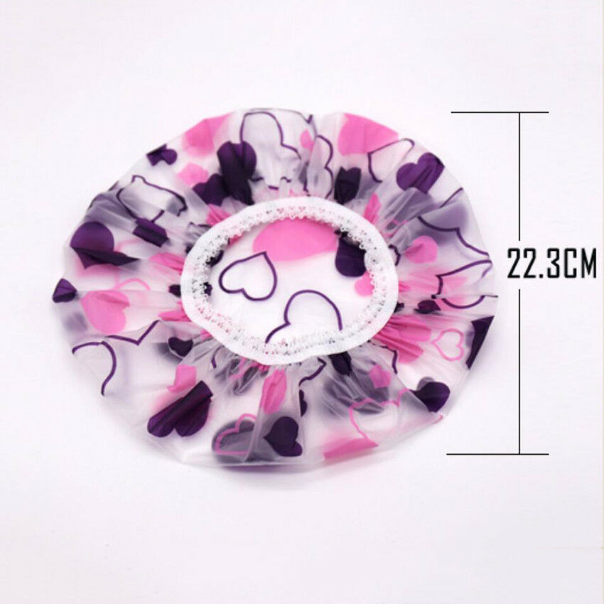 Bath Cap Mold Resistant Waterproof Bathing Hat Shower Cap Spa Kids random Color