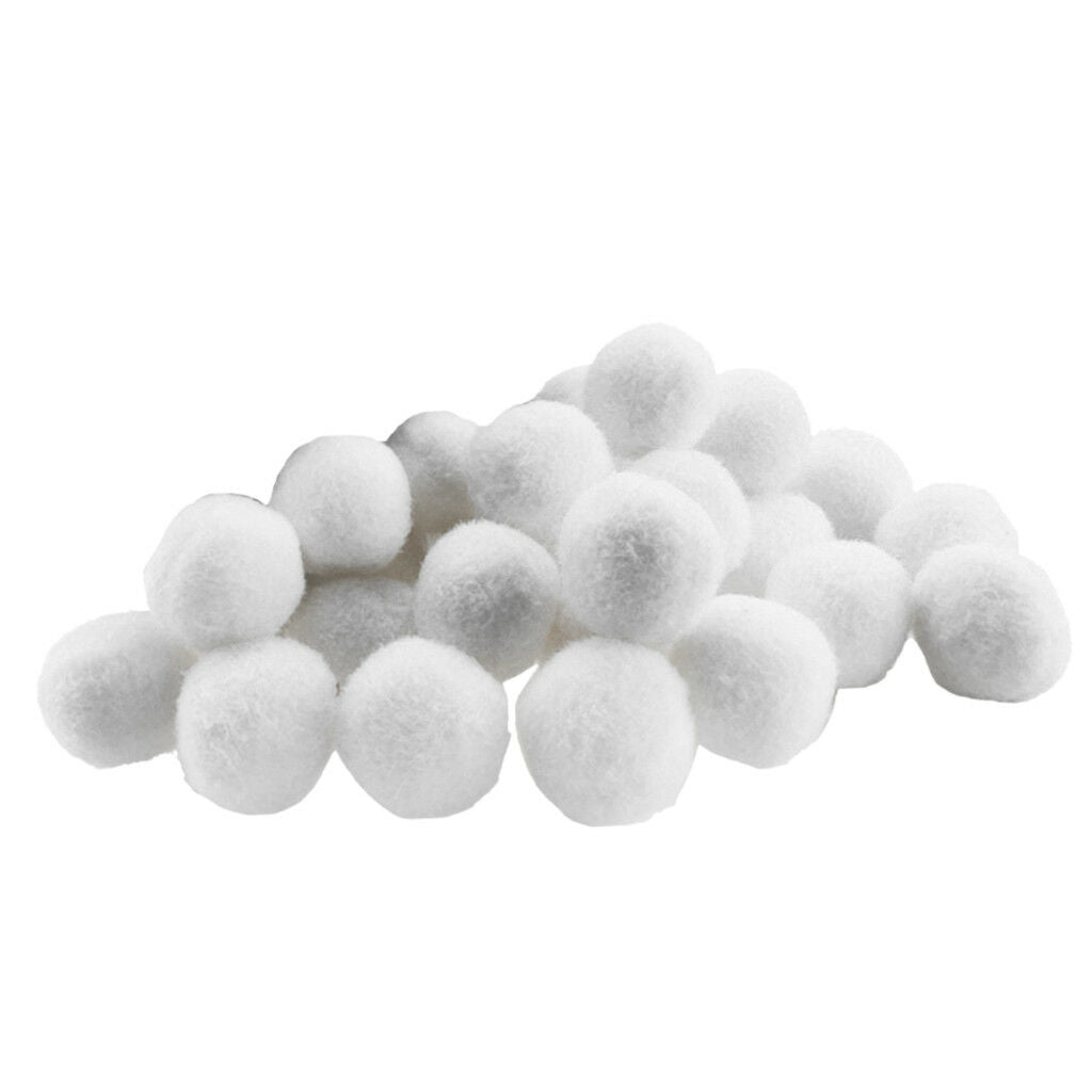 100x Polypropylene Mini Pom Poms DIY Accessory White Kid crafts  Ball