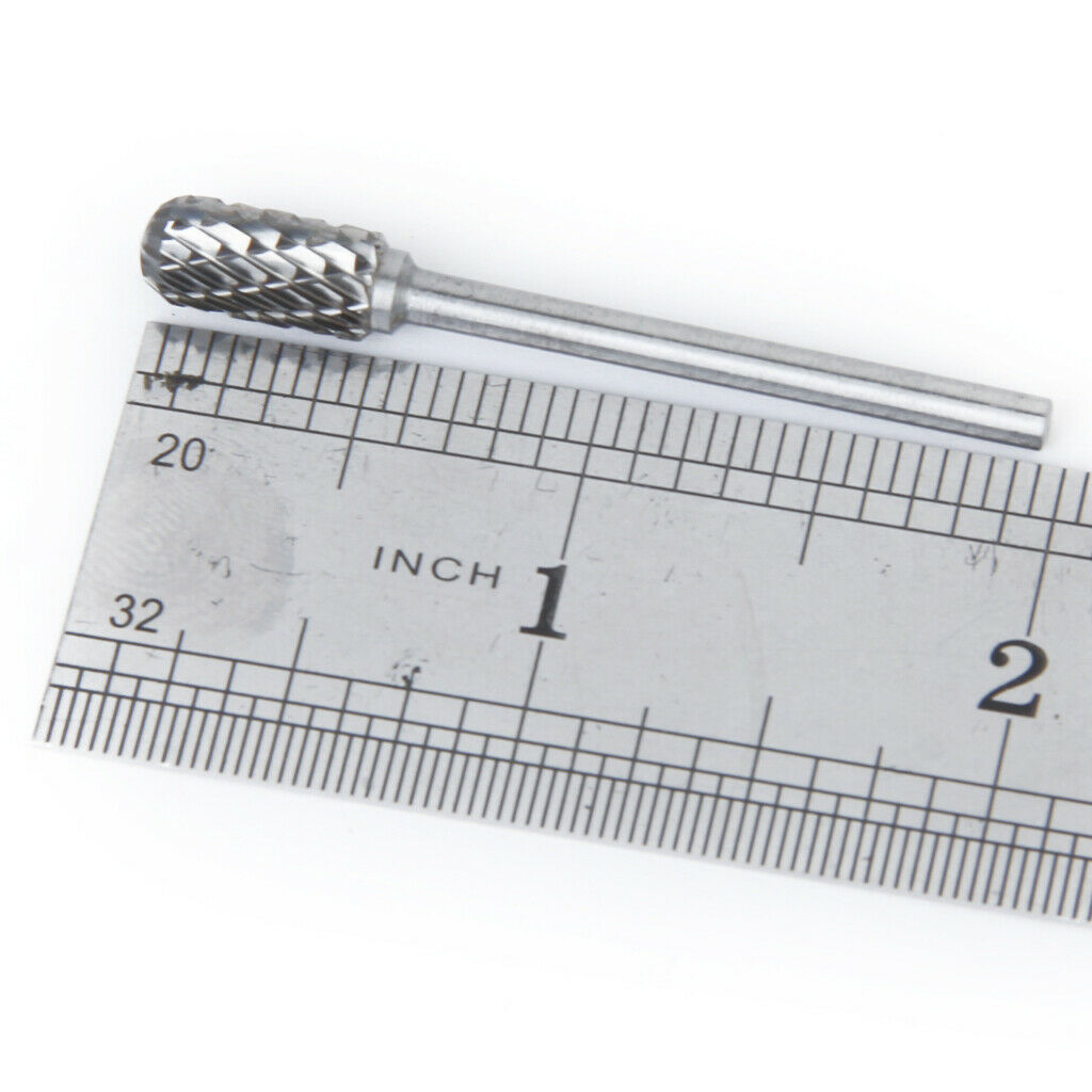 10Pcs Mixed Shape  Steel YG8 Carbide Rotary Burrs Set Diameter 3mm Shank