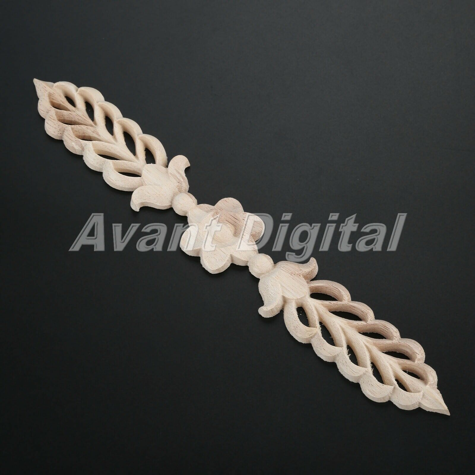 24.5*3.5cm European Style Wood Carved Long Applique Frame Corner DIY Decor Walls