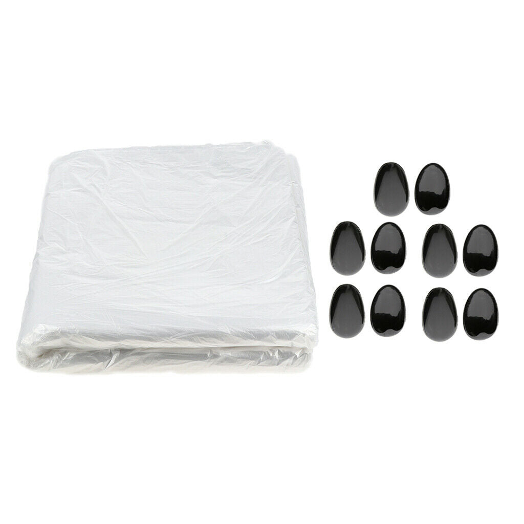 50Pcs Clear Disposable Hairdressing Capes Hair Coloring Gowns With Ear Cover