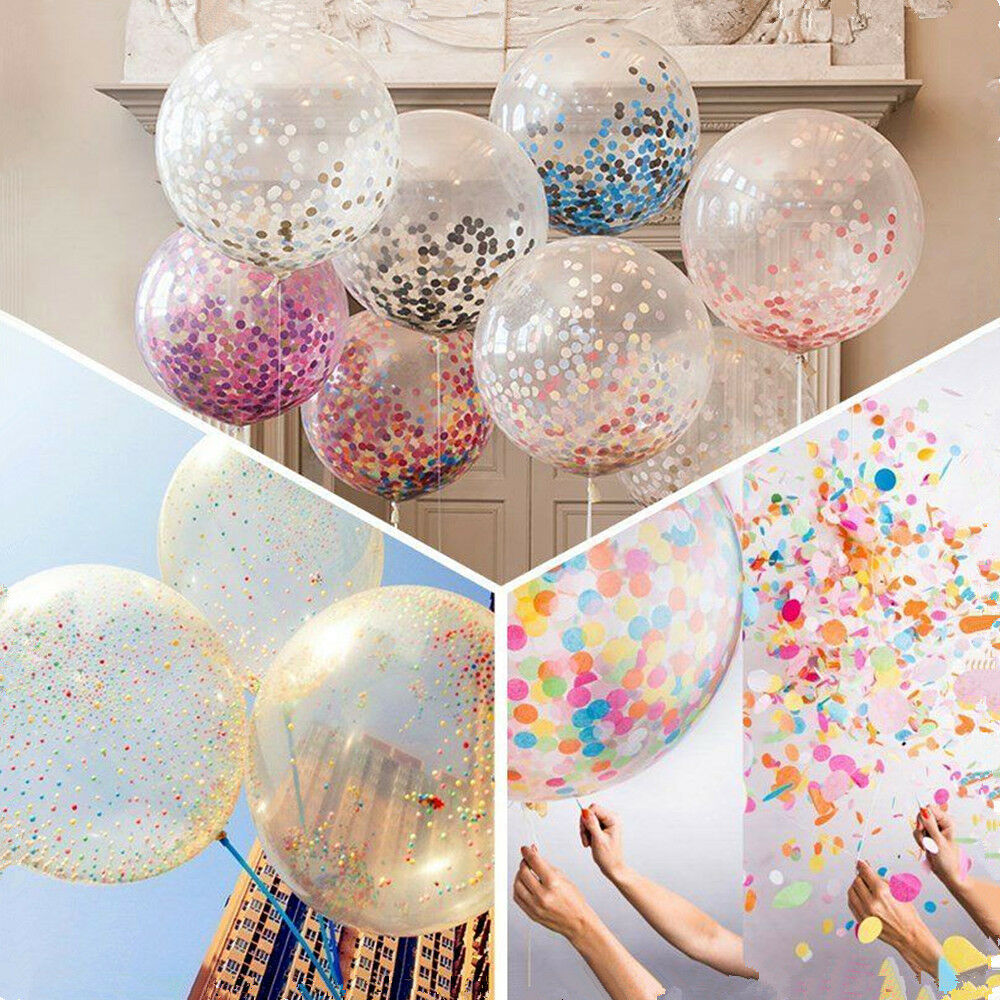 25Pack Confetti Balloons Latex 12" Decorations Helium Birthday Party Wedding