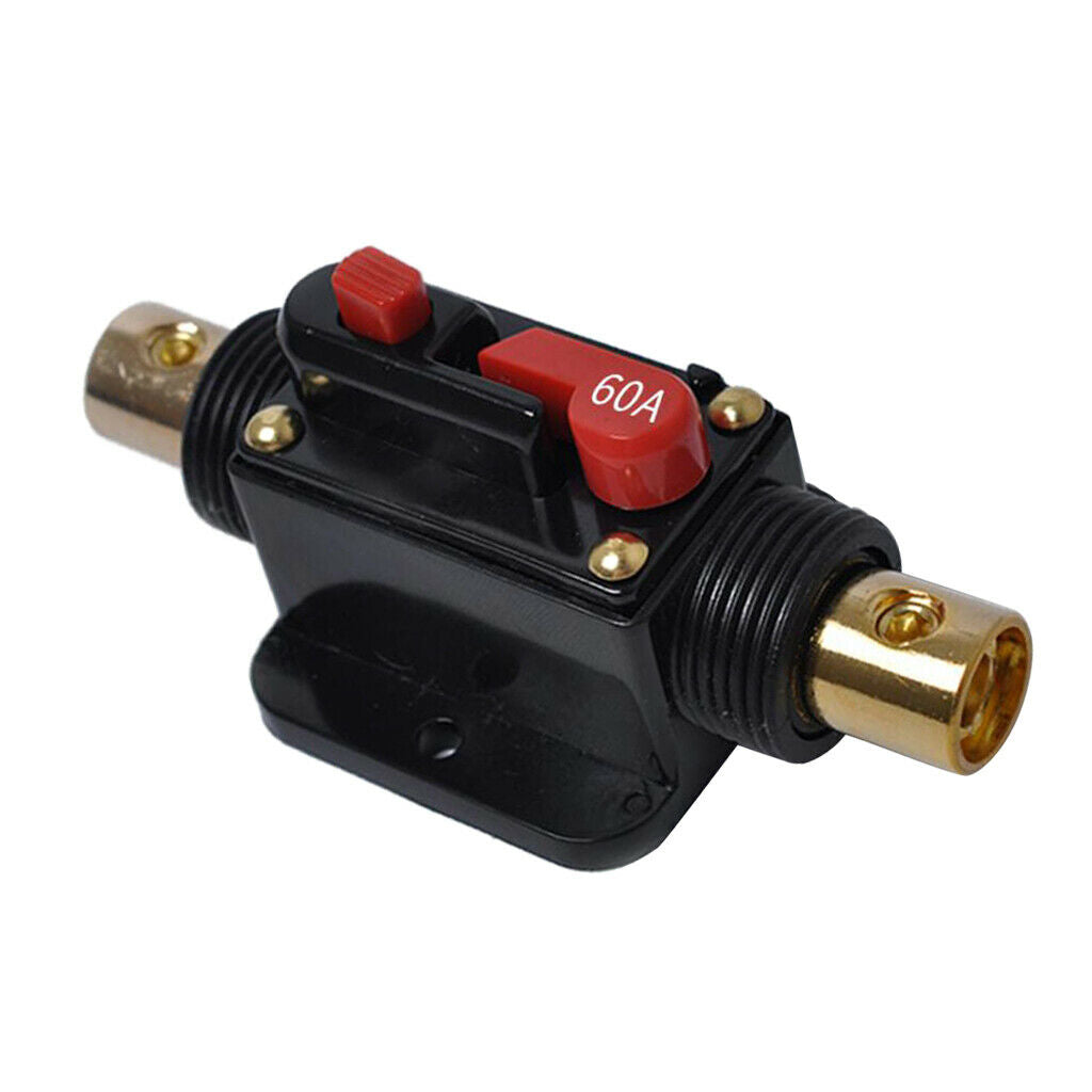 12V 60A Car Audio Inline Circuit Breaker with Manual Reset Switch Fuse Holder