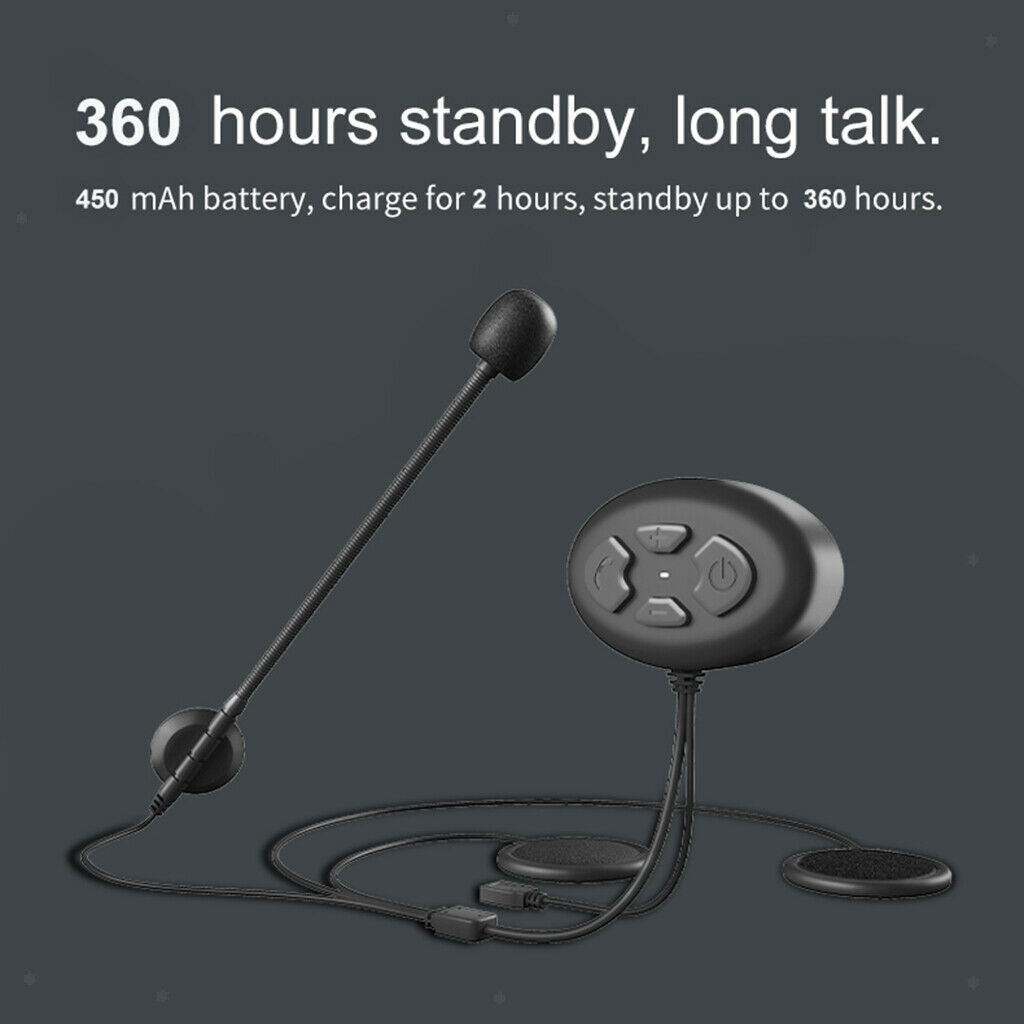 Motorcycle Helmet Headset Wireless Headphone Bluetooth v5.0 with Microphone
