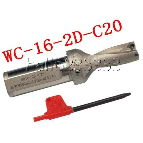 Φ16-2D-C20 16mm U drill indexable drill For WCMX030208 U drill insert WC 16-2D