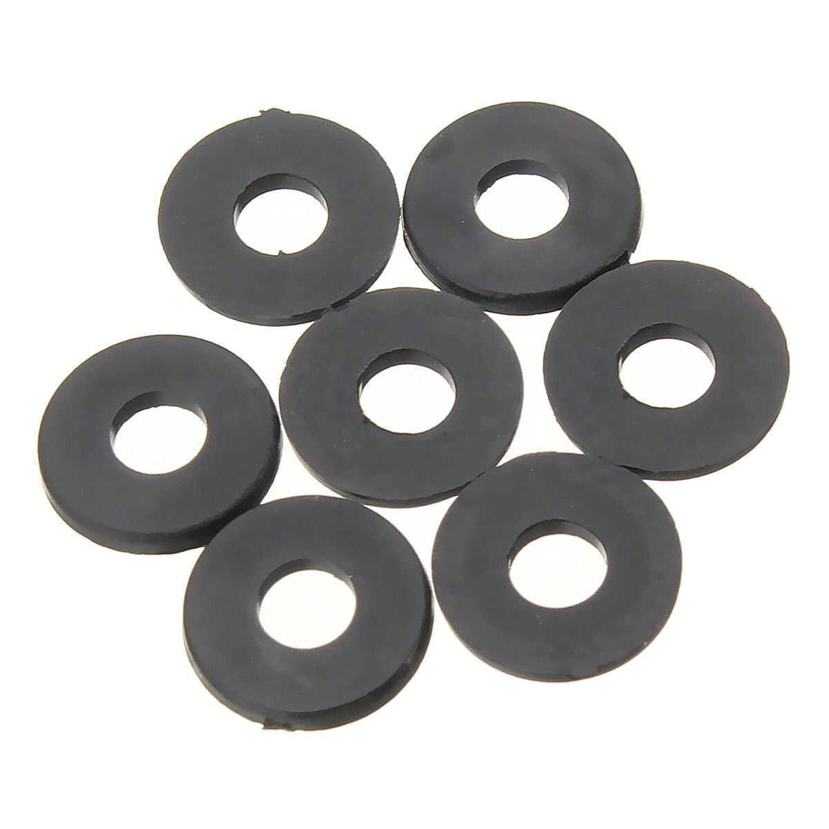 100pcs Black Flat Ring Nylon Washer Gaskets for M3 Screws OD 8mm ID 3mm T 1mm