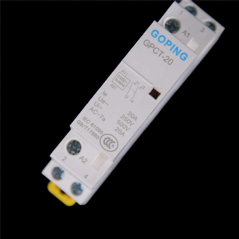 2P 20A 220V/230V 50/60HZ Din rail Household ac contactorY1