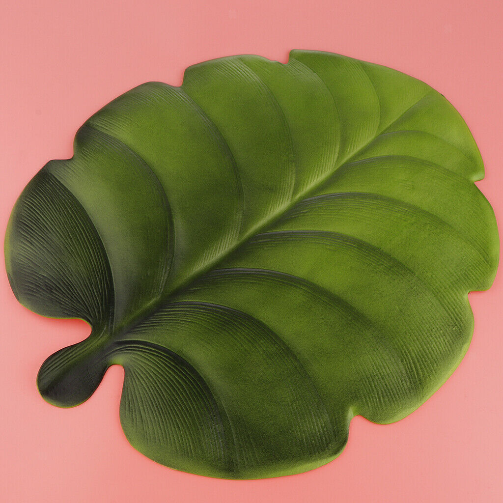 Artificial Monstera Leaves Tropical Palm Leaves Placemat Table Decoration B
