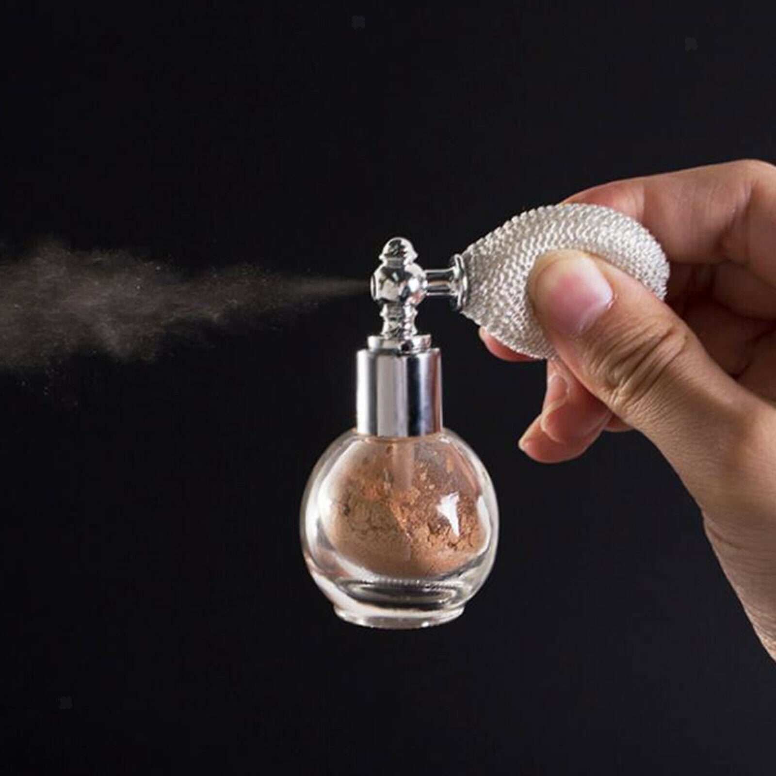 Highlighter Powder Spray Bottle Glitter High Gloss Makeup Spray Square