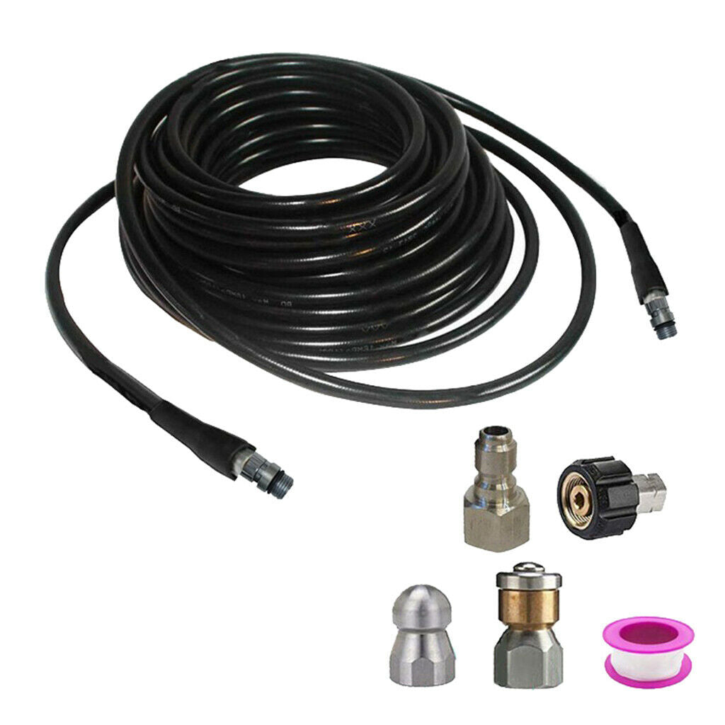 Pressure Washer Sewer Cleaning Jetter Quick Connector Set Anti-Explosion 15m
