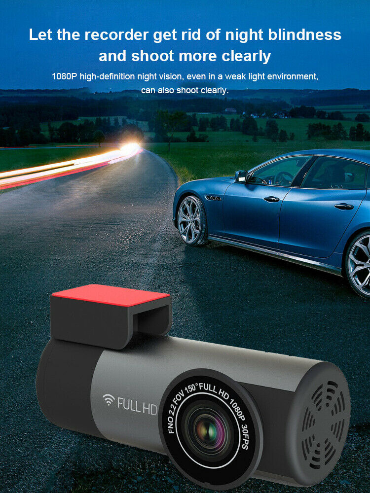1080P DVR Car Video Recorder Wide Angel Night Vision Wi-Fi Dashcam Camera