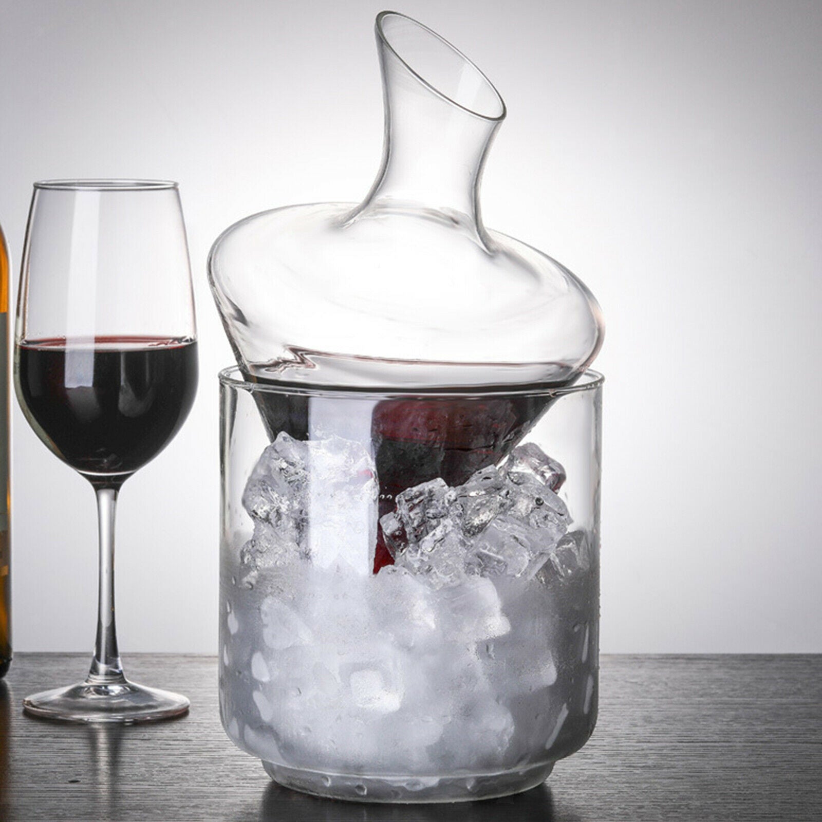Decanter Bar Decanter Set High Transparent Oblique Mouth Wine Cabinet Decor