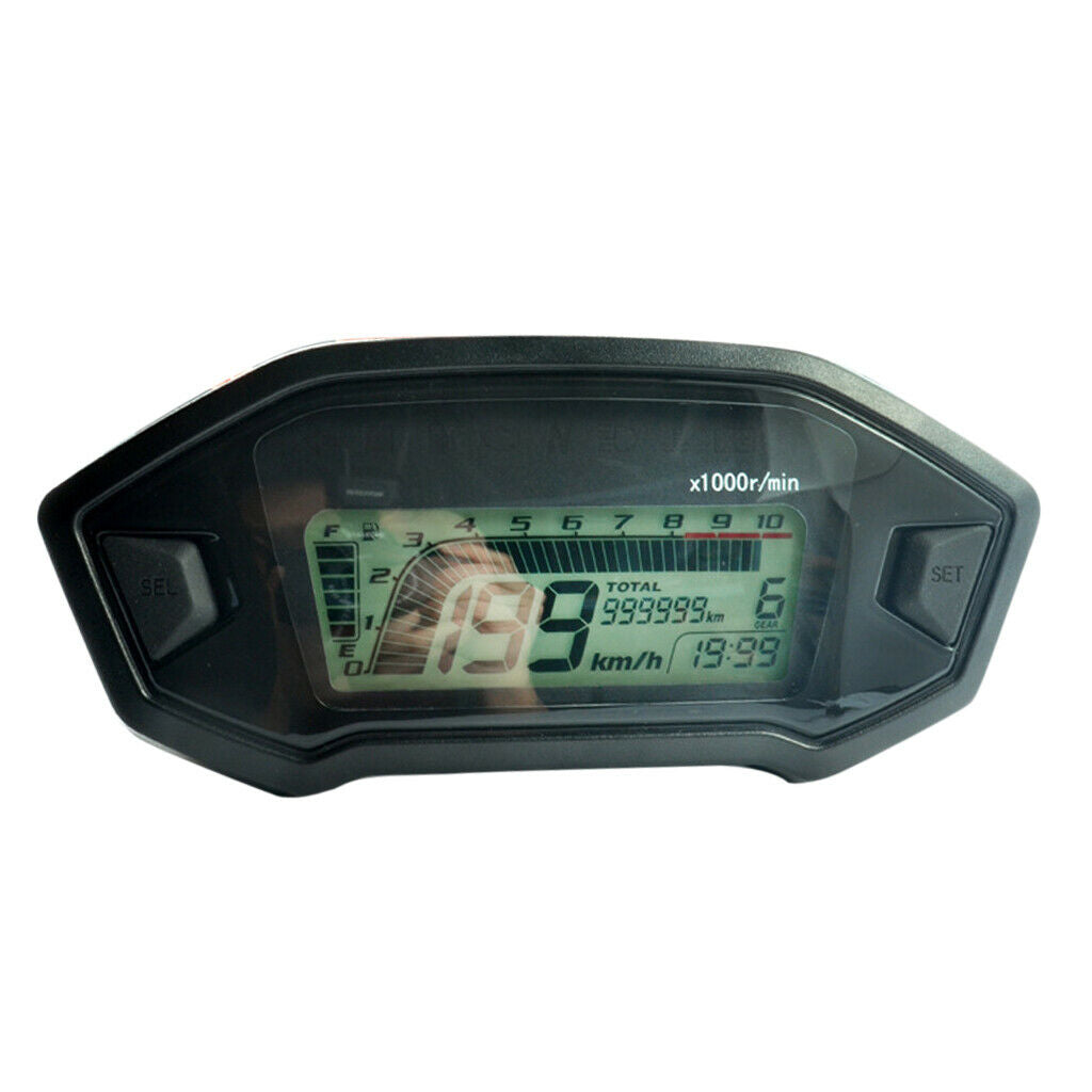 150mm LCD Digital Odometer Speedometer Tachometer for Motorcycle Scooter Tool