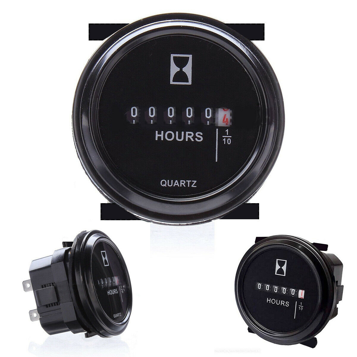 2'' Round Gauge 12V 24V 36V Waterproof Hour Meter For Marine Boat Tractor Engine