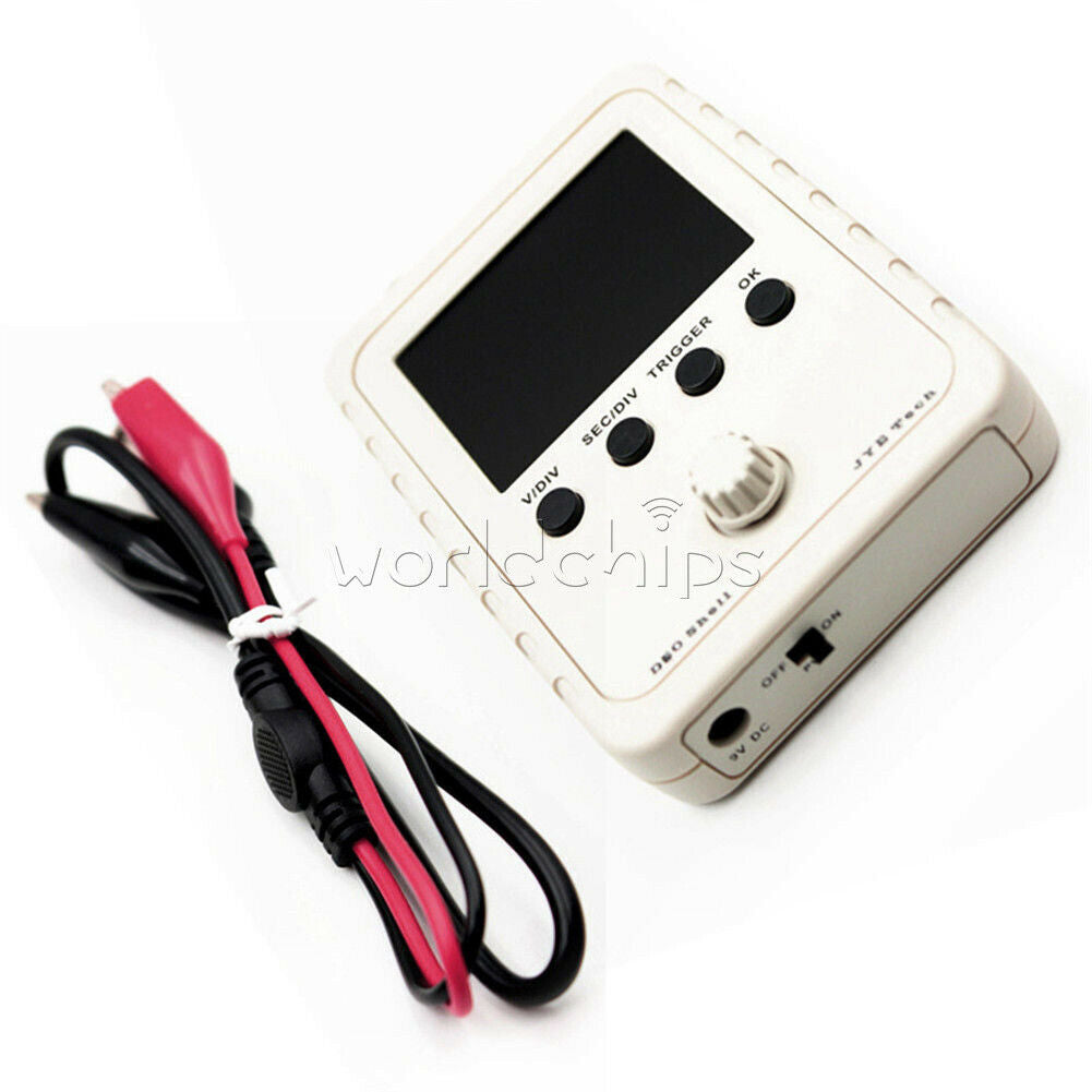DSO150 Digital Oscilloscope 2.4inch LCD Display + Probe Clip + Power Supply Plug