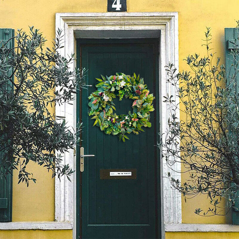 Eucalyptus Wreath Front Door Window Garland Party Christmas Decor Photo Prop