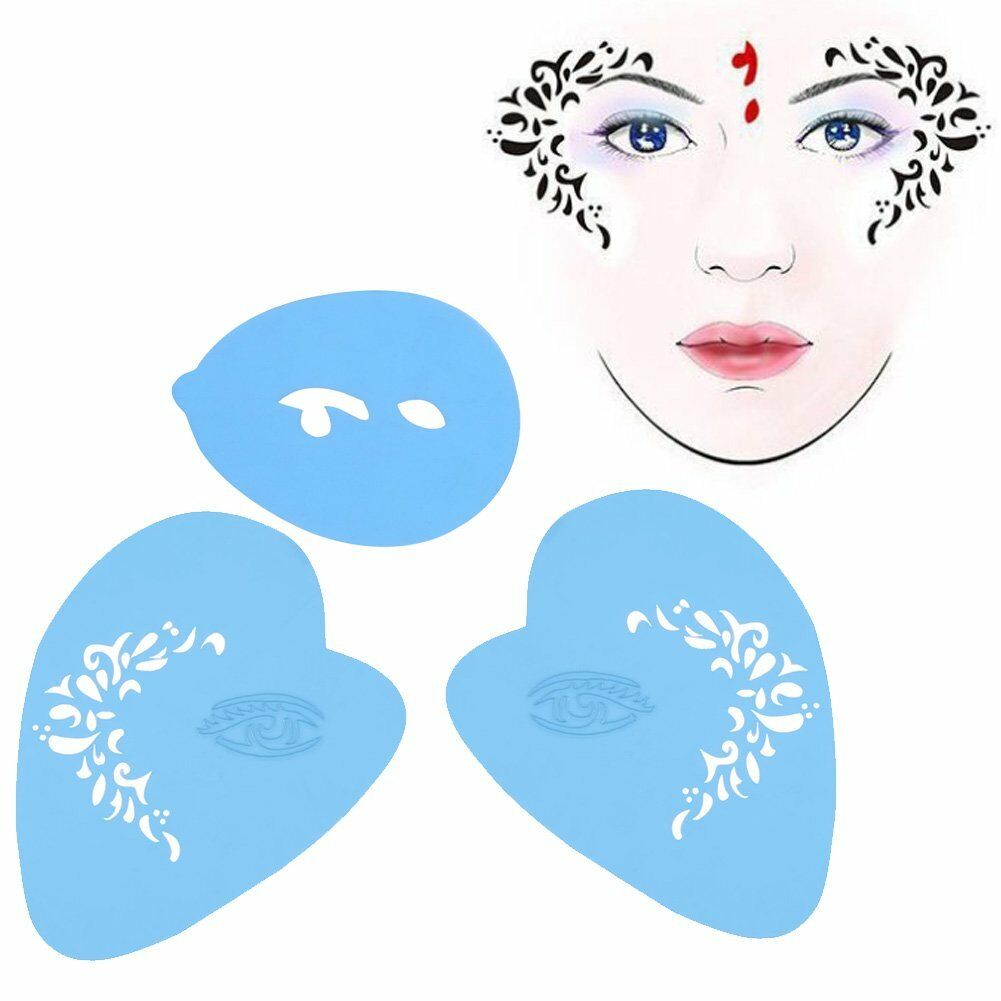 7Pcs Face Paint Stencil Festival Parties Make Up Reusable Face Painting Template