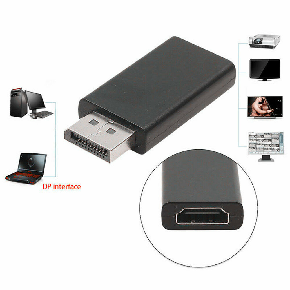 For 1080P HDTV PC Display Port DP Male To HDMI Female Adapter Adaptor Converter