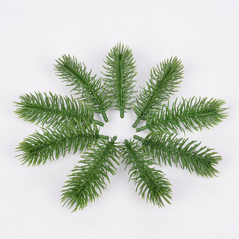 20pcs Artificial Plastic Pine Plants Branches Party Decorations ChristmasTreFCA
