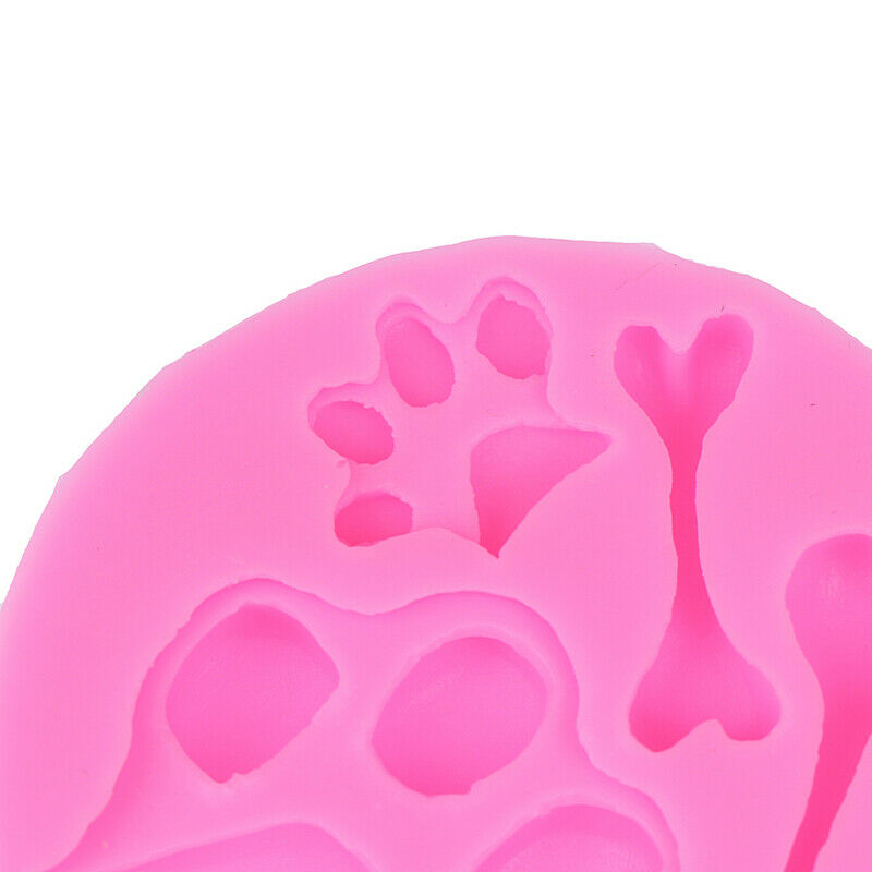 Dog foot bone shape silicone mold fondant chocolate cake decoration mold .l8