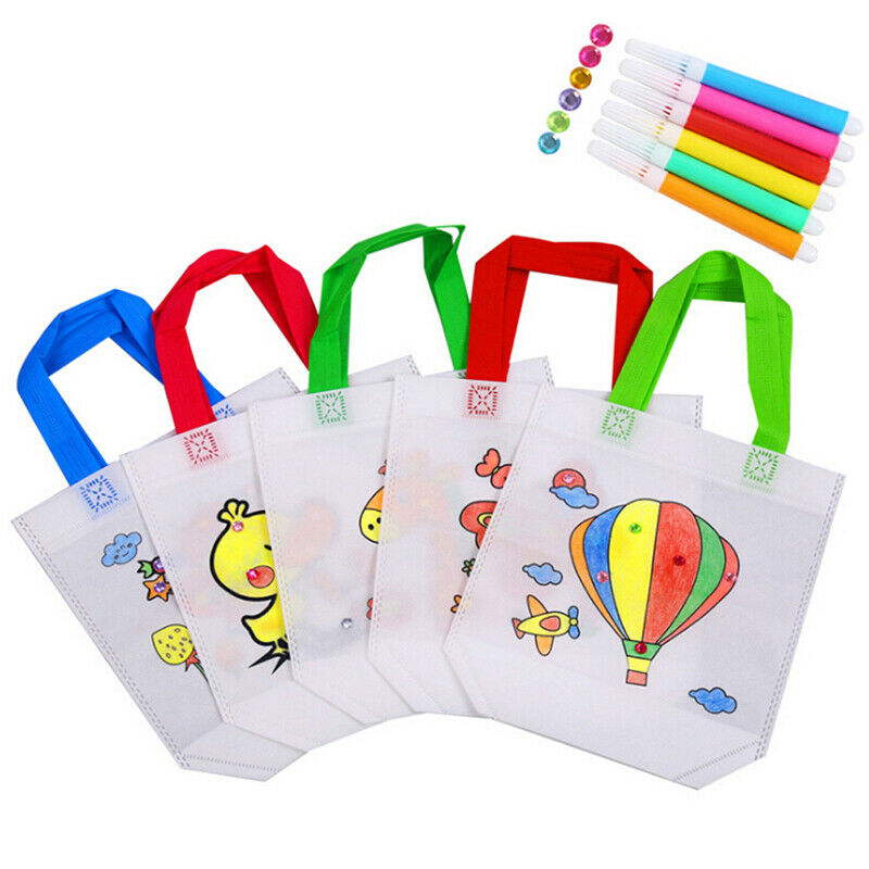 Kids DIY drawing craft color bags children learning toys with watercolor .l8