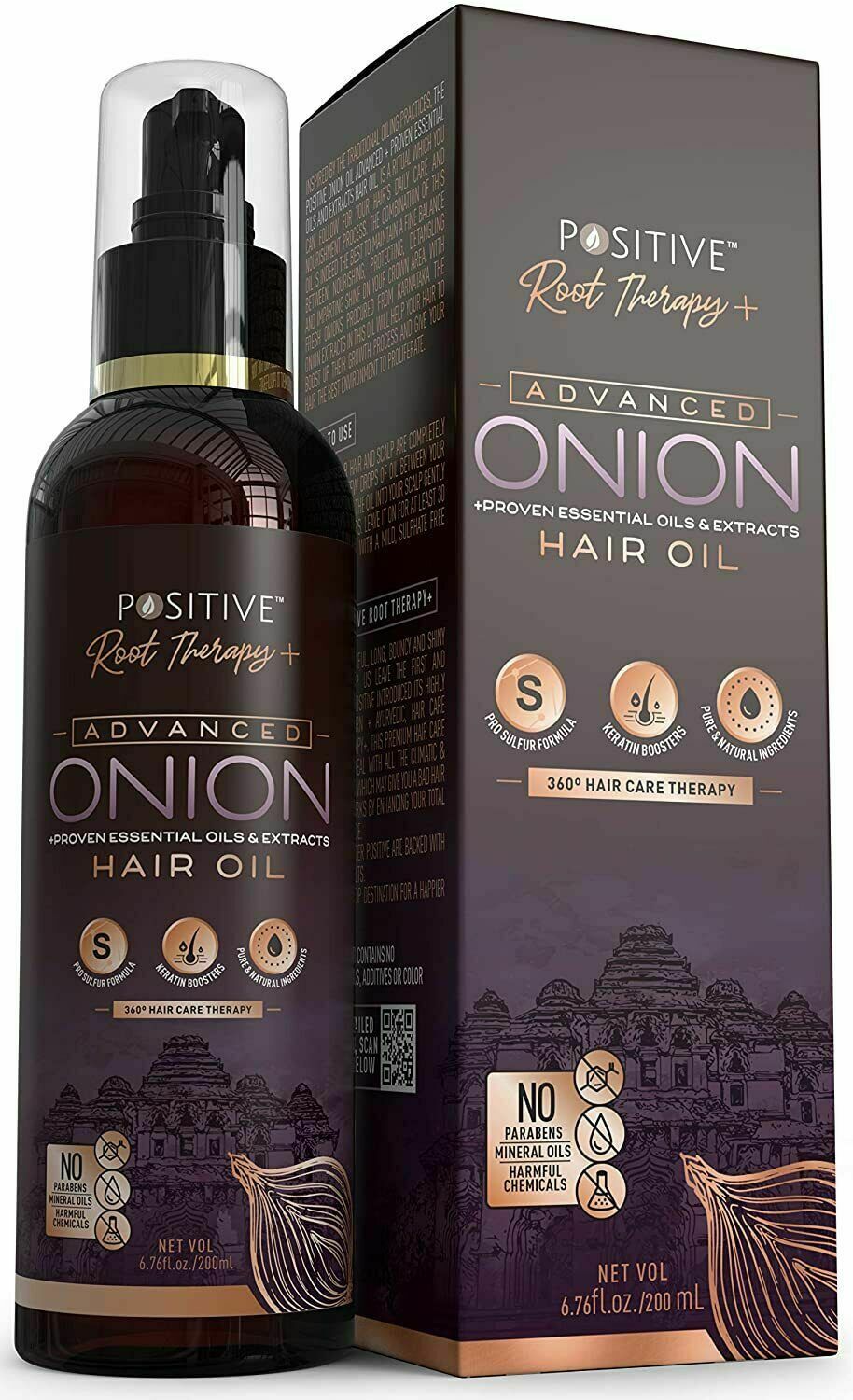 Positive Root Therapy + Advanced Onion Oil For Hair Growth Essential Oils 200 ml