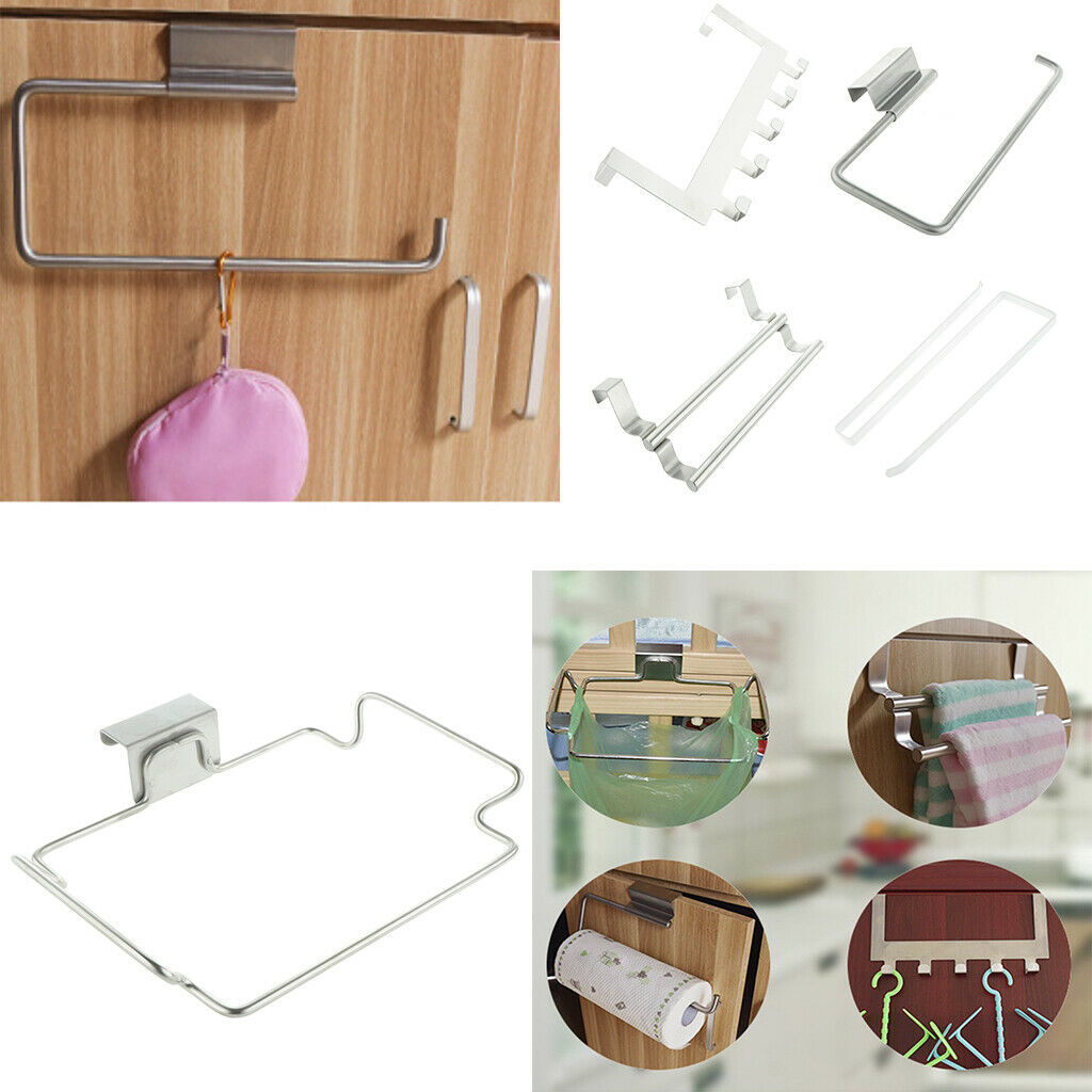Stainless Steel Over The Door Hook Hanger Storage Rack for Home Organizer 1
