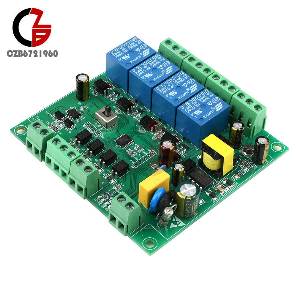 AC220V RTU 4-Way Relay Module Module Isolation Sensor Control  RS485/TTL UART