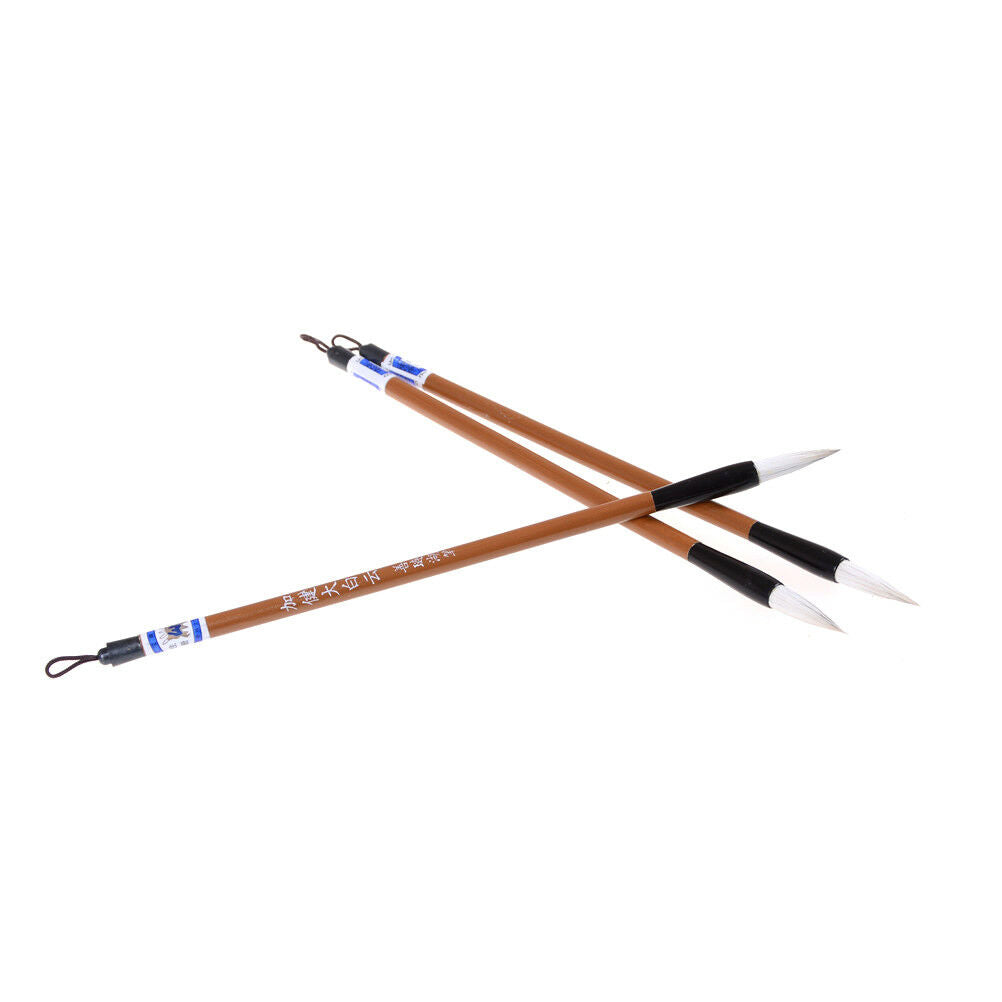 3pcs Chinese Japanese Water Ink Painting Writing Calligraphy Brush Pen White  Rf