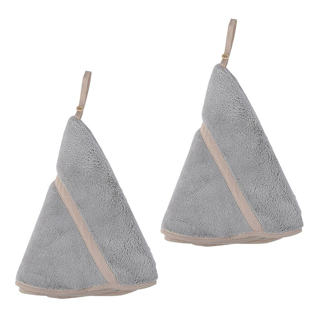 2pcs Hand Towels Soft Thicken Quick Dry Washcloth Hanky Highly Absorbent