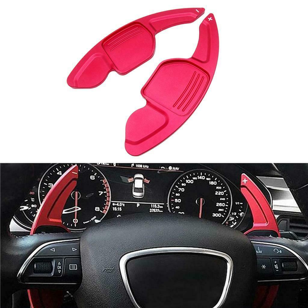 1Pairs Shift Paddle Shifter Extension fit for Audi A3 A4L A5 A6 A7 A8 S5 Q5 Red