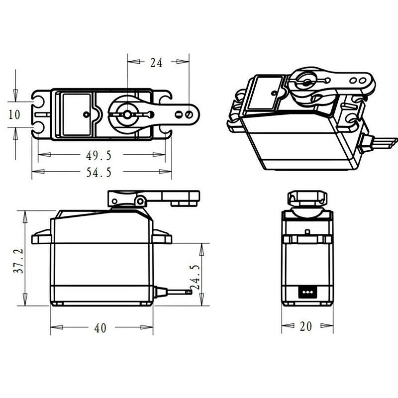 DS3225 25kg High Speed Waterproof Metal Gear Digital Servo For RC Car Boat Plane