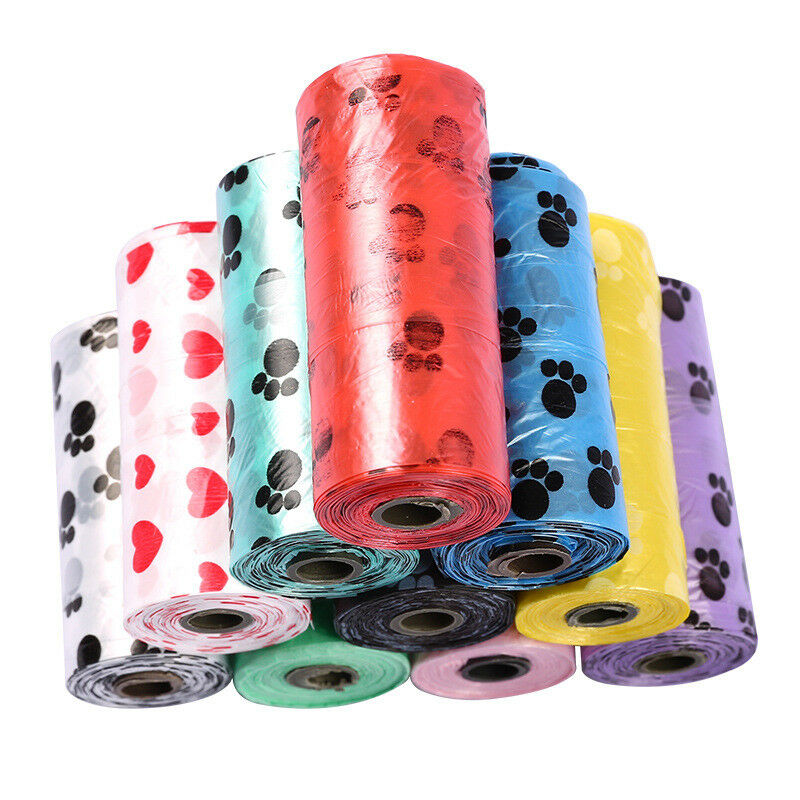 5 Rolls Pet Waste Refill Bags Portable Pet Doggy Poo Poop Pooper Scooper Toilet