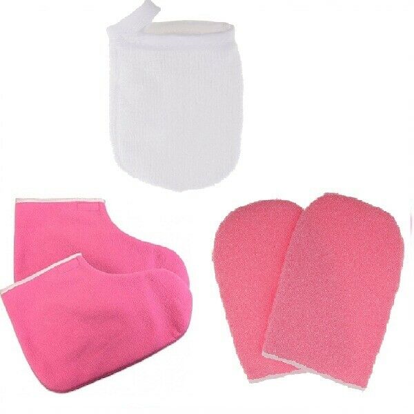 Paraffin Wax Bath Terry Cloth Glove Booties, Wax Skin Care